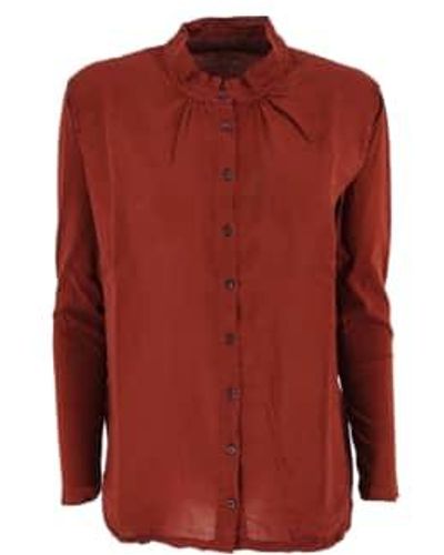 Hartford Tanna Pecan Shirt - Red