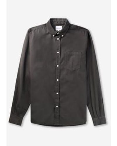 Norse Projects Camisa de sarga ligera en ver haya anton hombre - Gris