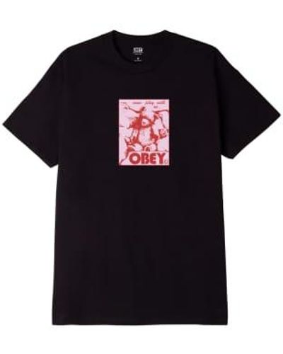 Obey Come Play With Us T Shirt - Nero