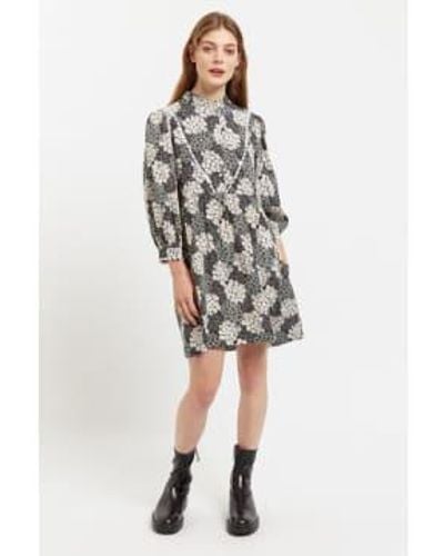 Louche Suzanne Floral Mini Dress 8 - Gray