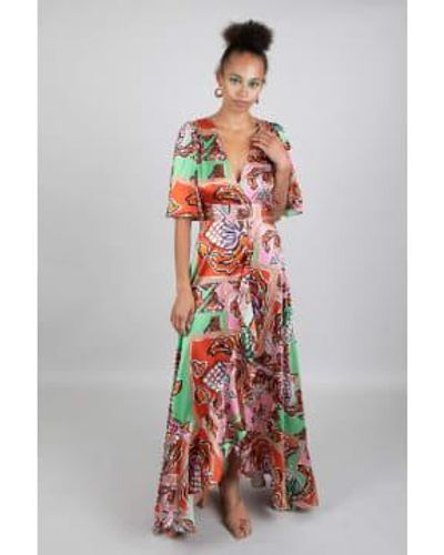 Jessica Russell Flint Faux Wrap Dress Calliope - Multicolour