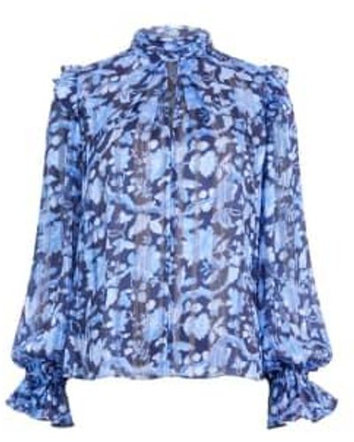 French Connection Cynthia Fauna Blouse - Blue