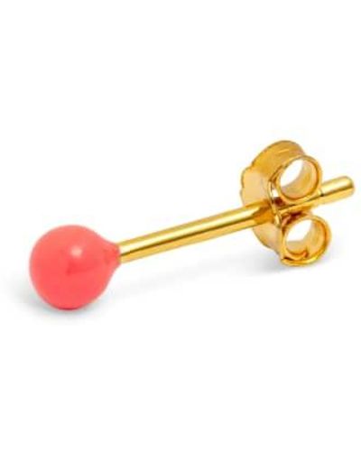 Lulu Color Bullet Earring Gold Plated Brass - Yellow