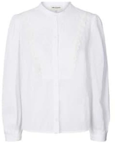 Lolly's Laundry Pearl Embroidered Shirt Pale - White
