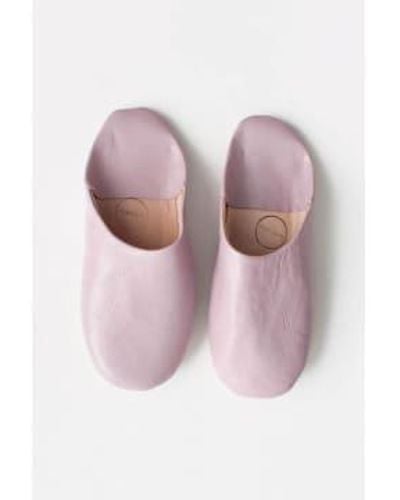 Bohemia Designs Zapatillas botas babouche marroquí rosa vintage - Morado