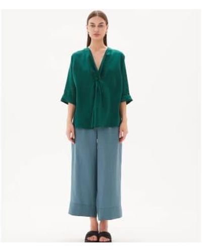 New Arrivals Tirelli Twisted Front Top Emerald S/m - Green