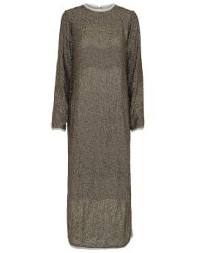 Rabens Saloner Eri Sequinned Long Dress Small - Gray