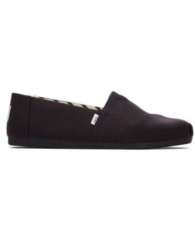 TOMS Lienzo reciclado hombre negro en negro