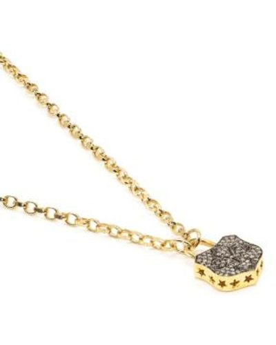 Kirstie Le Marque Diamond Chunky Lock Necklace 9ct / Diamonds - Metallic