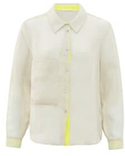 Yaya Long-sleeve Blouse With A Chest Pocket - White