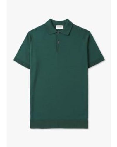 John Smedley S Payton Merino Polo Shirt - Green