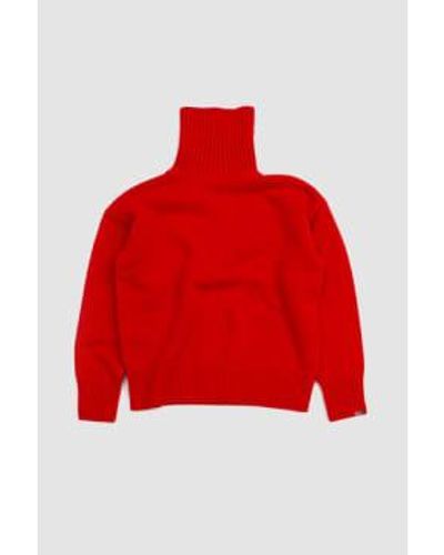 Extreme Cashmere N ° 20 suéter corazón XTRA gran tamaño - Rojo