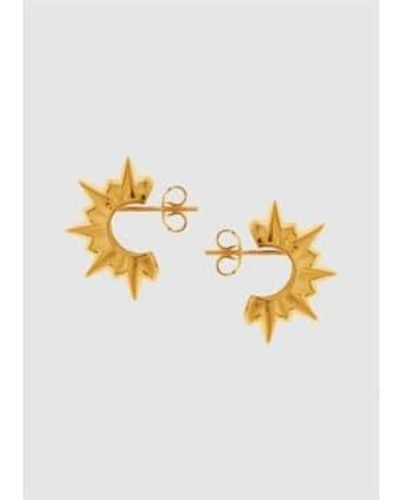 MISHO Mini Sun 22ct Plated Studs One-size - Metallic