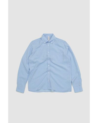 Another Aspect Otra camisa 1.0 Sky Blue Stripe - Azul