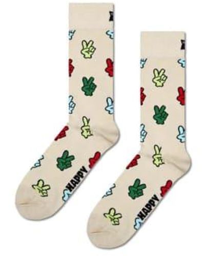 Happy Socks Chaussettes signes victoire - Vert
