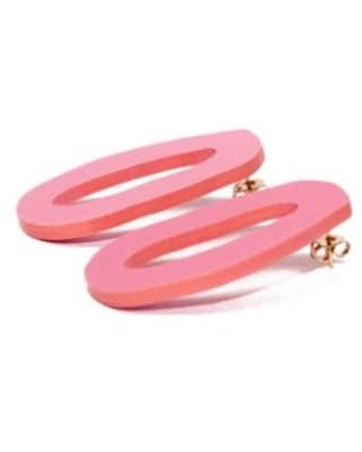 sept cinq Plexiglass Coral Earrings - Pink