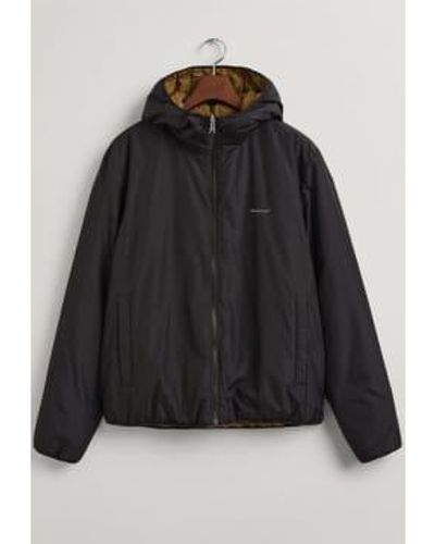 GANT Ebony Reversible Hooded Jacket - Nero