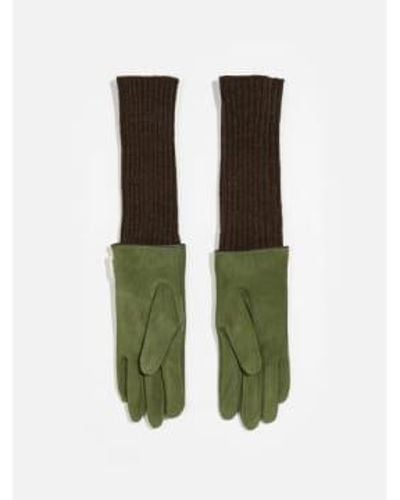Bellerose Gia Suede Handschuhe - Grün