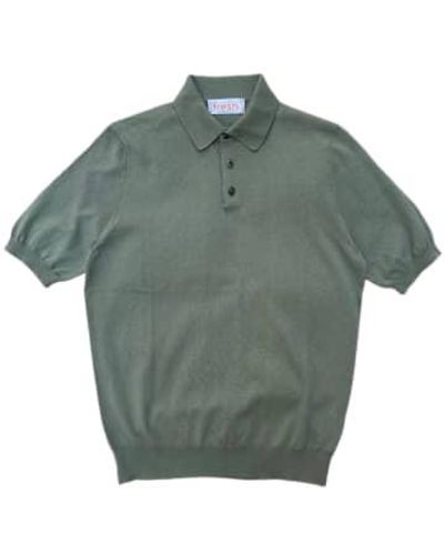 Fresh Extra Fine Crepe Cotton Knitted Polo - Green