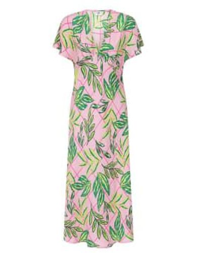 Mercy Delta Kew Gardens Printed Stewart Dress Medium - Green