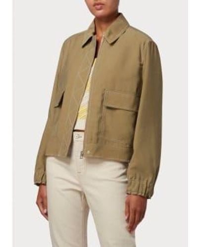 Paul Smith Overstitched Bomber Jacket Col: 34 Light /green, Size: 12 - Natural