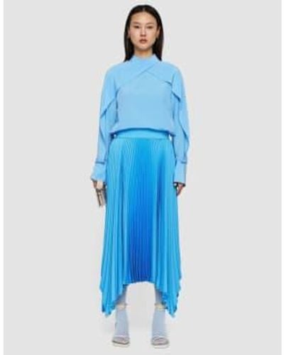 JOSEPH Knit Weave Plisse Ade Skirt 1 - Blu