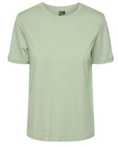Pieces Ria Solid Tee Quiet X-small - Green