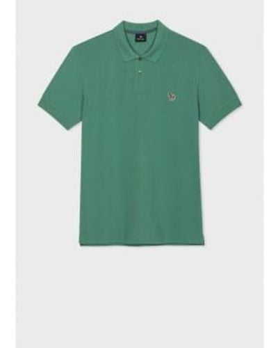 Paul Smith Ss Zebra Polo Shirt Col: 33c Emerald , Size: M - Green