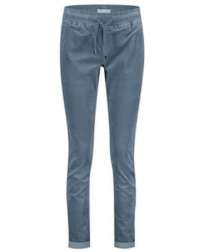 Red Button Trousers Button Trousers Tessy Cord Iceblue 1