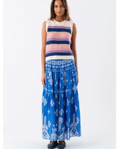 Lolly's Laundry Sunset Maxi Skirt Cotton - Blue