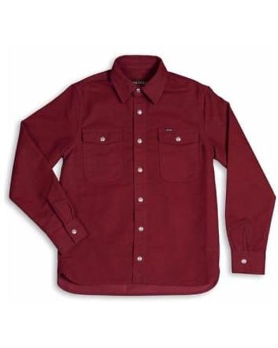 Pike Brothers 1943 Cpo Moleskin Shirt Dark Xl - Red