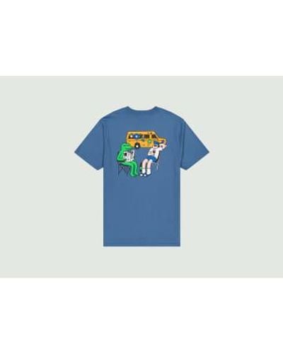 Olow T-shirt hippie van - Bleu