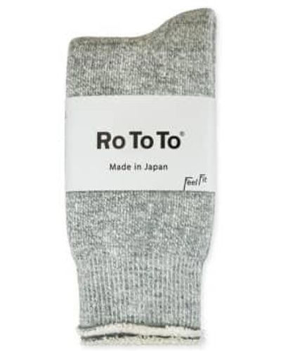 RoToTo Double Face Merino Wool Socks Medium - Grey