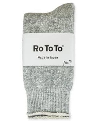 RoToTo Double Face Merino Wool Socks - Grigio
