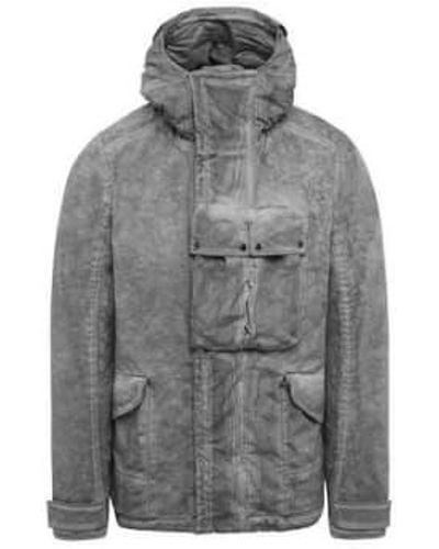 C.P. Company Re-colour nycra goggle utility short jacket coffee - Gris