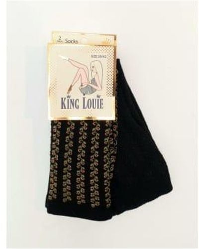 King Louie Paquete 2 calcetines esmeraldas negros