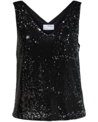 SELECTED Miley Top - Schwarz