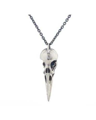 CollardManson Large Bird Skull Necklace - Metallic