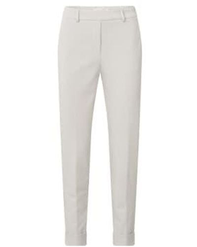 Yaya Jersey Tailored Pants With Elastic Waistband - Gray