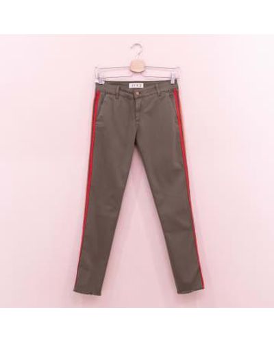 Five Jeans Pantalones a rayas - Rosa