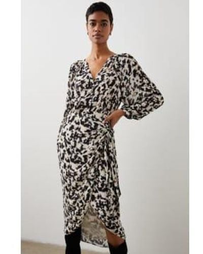 Rails Blurred Cheetah Tyra Dress Xs / - Grey