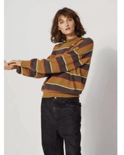 Le Mont St Michel Santina Fancy Stripes Sweater - Brown