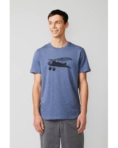 Paala Flugzeug t-shirt dark heather - Blau