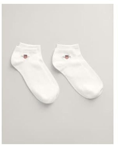 GANT 2 Pack Shield Ankle Socks In 9960292 110 - Bianco