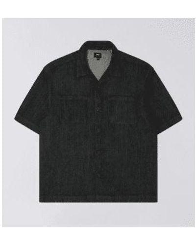 Edwin Arnaz Shirt Ss Denim M - Black