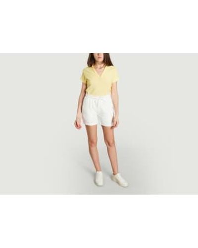 Colmar Plain Cotton Fleece Shorts S - White