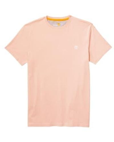 Timberland Dunstan river jersey crew t-shirt – cameo - Pink