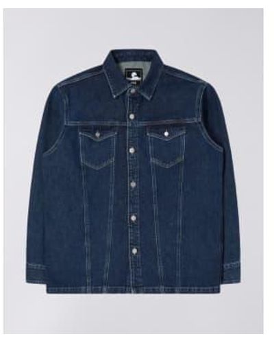 Edwin Tucker overshirt - Bleu