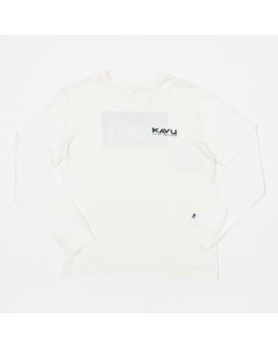 Kavu Forever Long Sleeve T Shirt In - Bianco