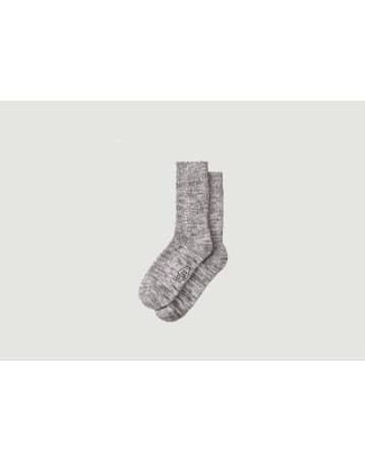 Nudie Jeans Chunky Sock Rebirth - Bianco